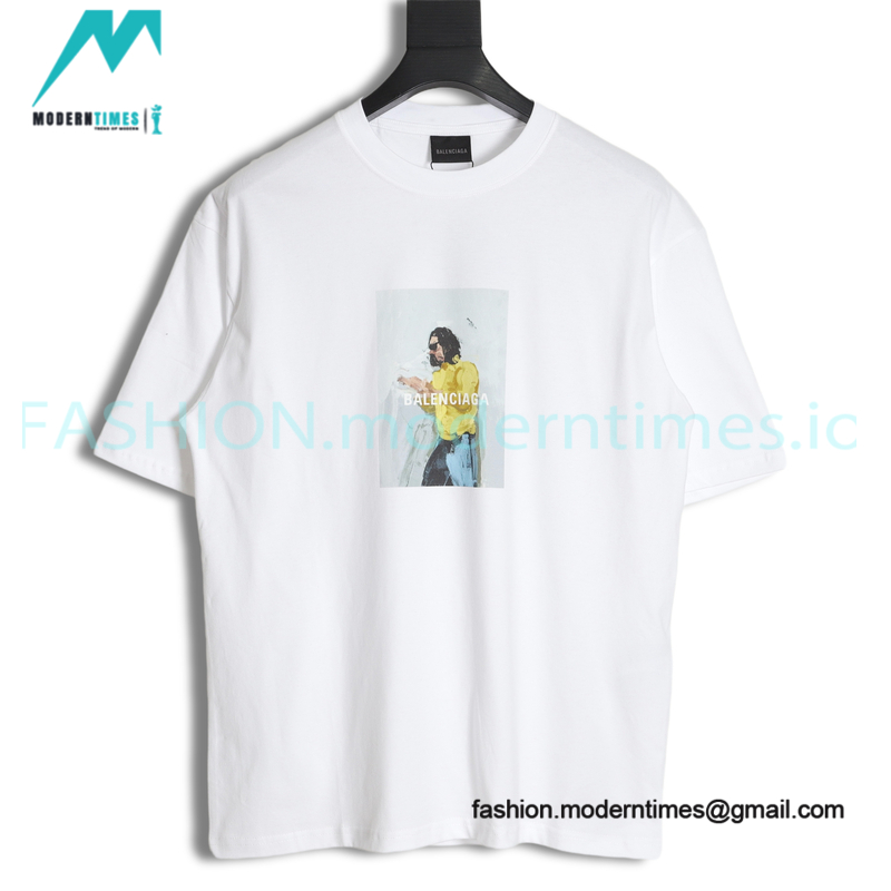 Balenciaga - Corri Digital Oil Painting Printed Short Sleeve T-shirt